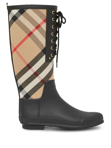 burberry check panel rain boots sale|Burberry Limited.